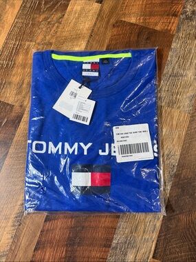Tommy Jeans Logo T-Shirt Blue Surf The Web Large NWT